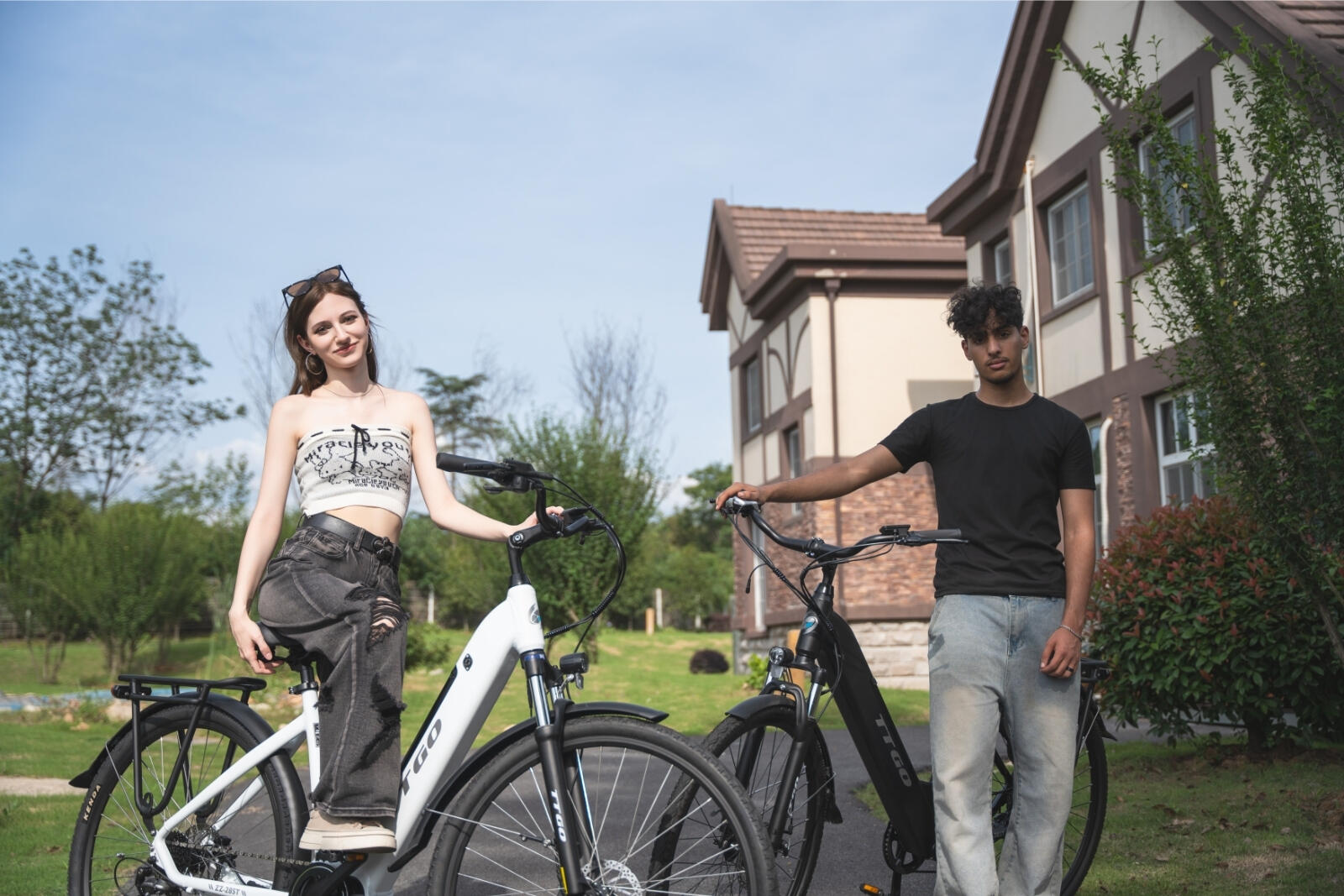 E-Bike entrada baja 28" 120km bicicleta eléctrica unisex negro 6/7