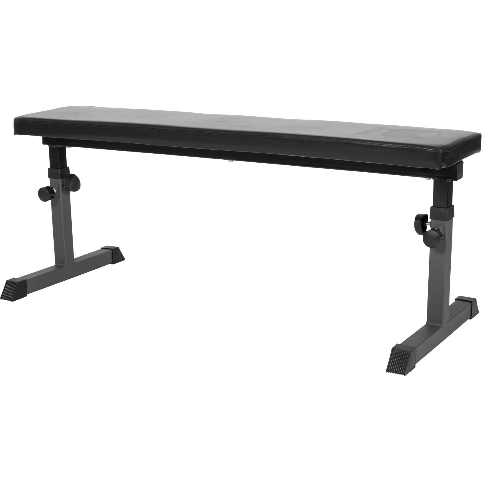 Banco Musculación Plano Gyronetics Negro/Girs Regulable en Altura 44 a 56cm 3/7