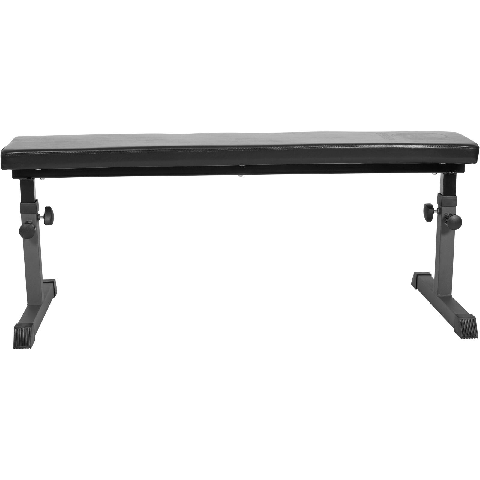 Banco Musculación Plano Gyronetics Negro/Girs Regulable en Altura 44 a 56cm 2/7