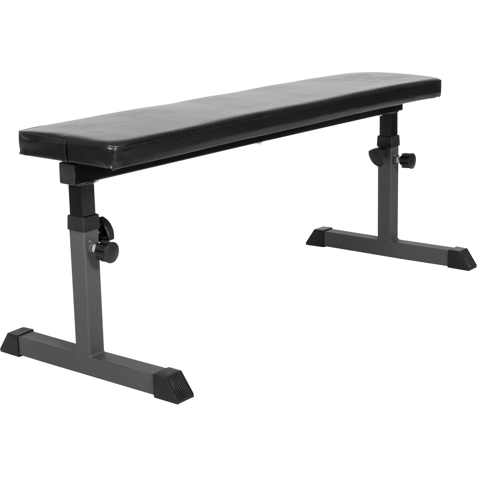 Banco Musculación Plano Gyronetics Negro/Girs Regulable en Altura 44 a 56cm 5/7