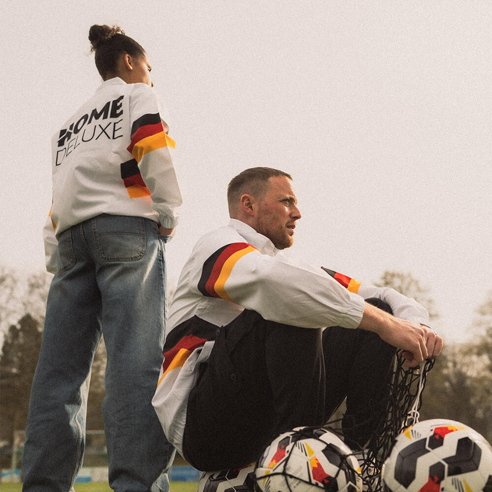 Witte trainingsjas Duitsland - Maat: M 6/7