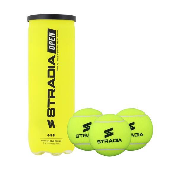 STRADIA “OPEN” Tennis Balls – 3 Balls per Tube