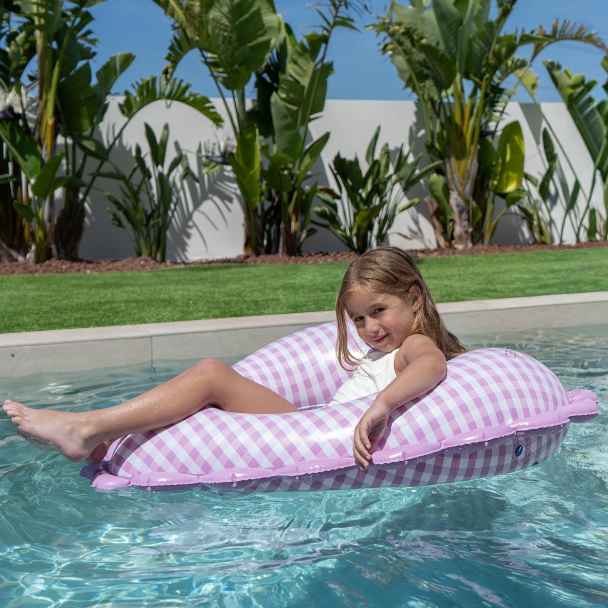 Flamingueo Bouée Gonflable Double Cœur PVC Rose 3/7