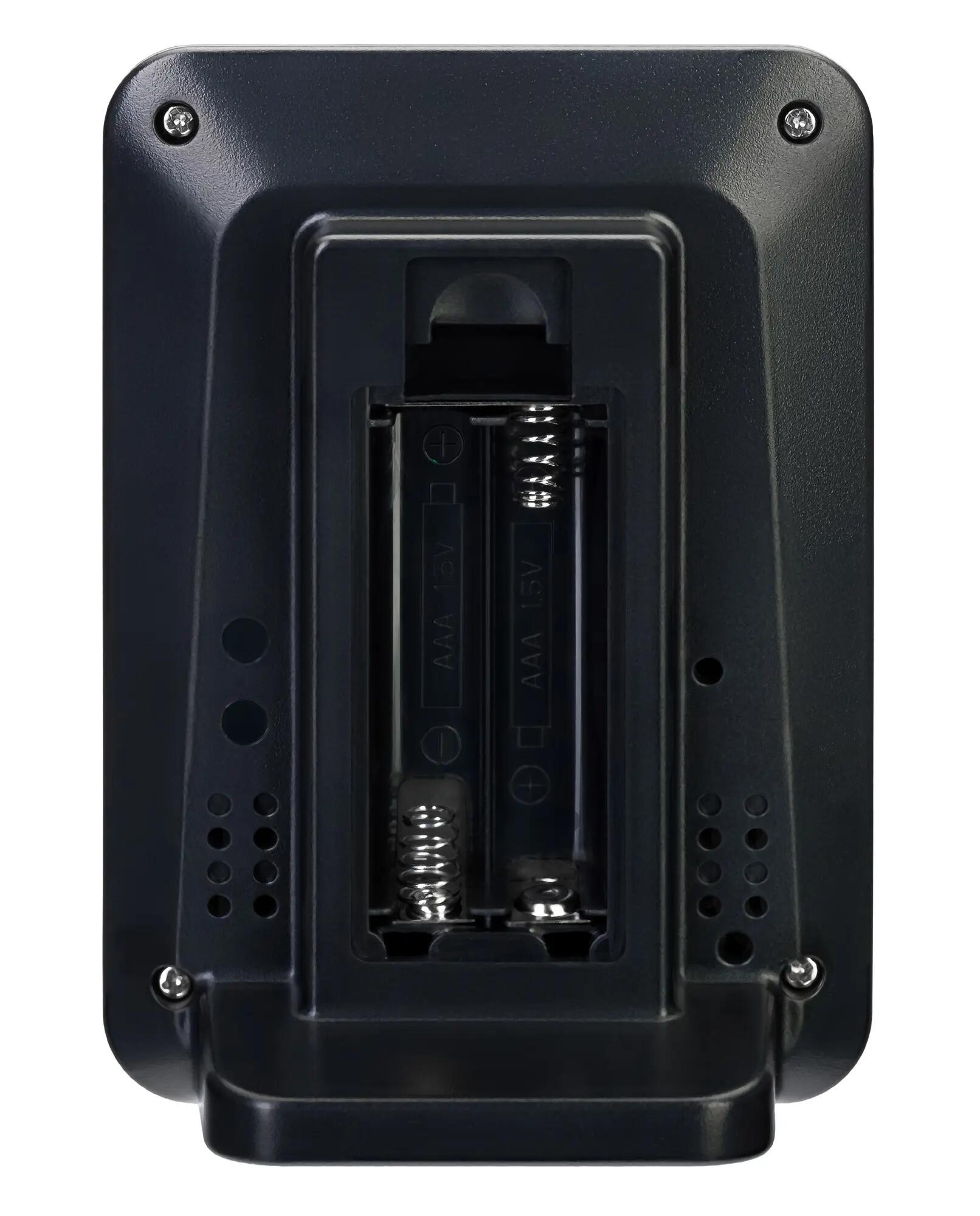 Thermomètre et hygromètre - fonctions horloge - modèle Wezzer BASE L50 - noir 7/10