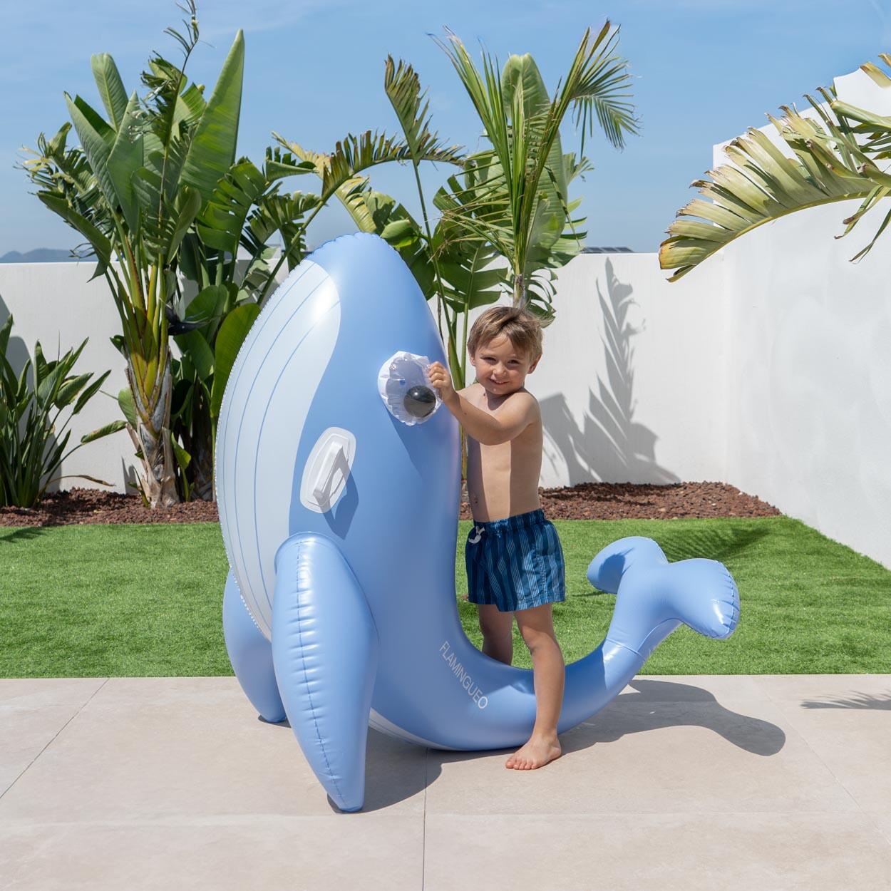 Flamingueo Flotador hinchable ballena XL con asas PVC 7/7