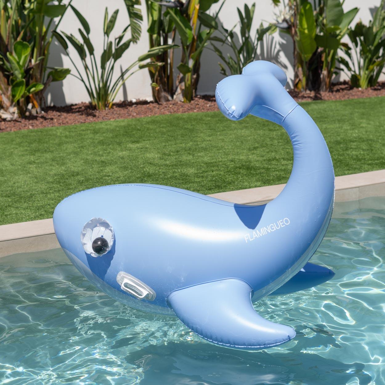 Flamingueo Flotador hinchable ballena XL con asas PVC 5/7