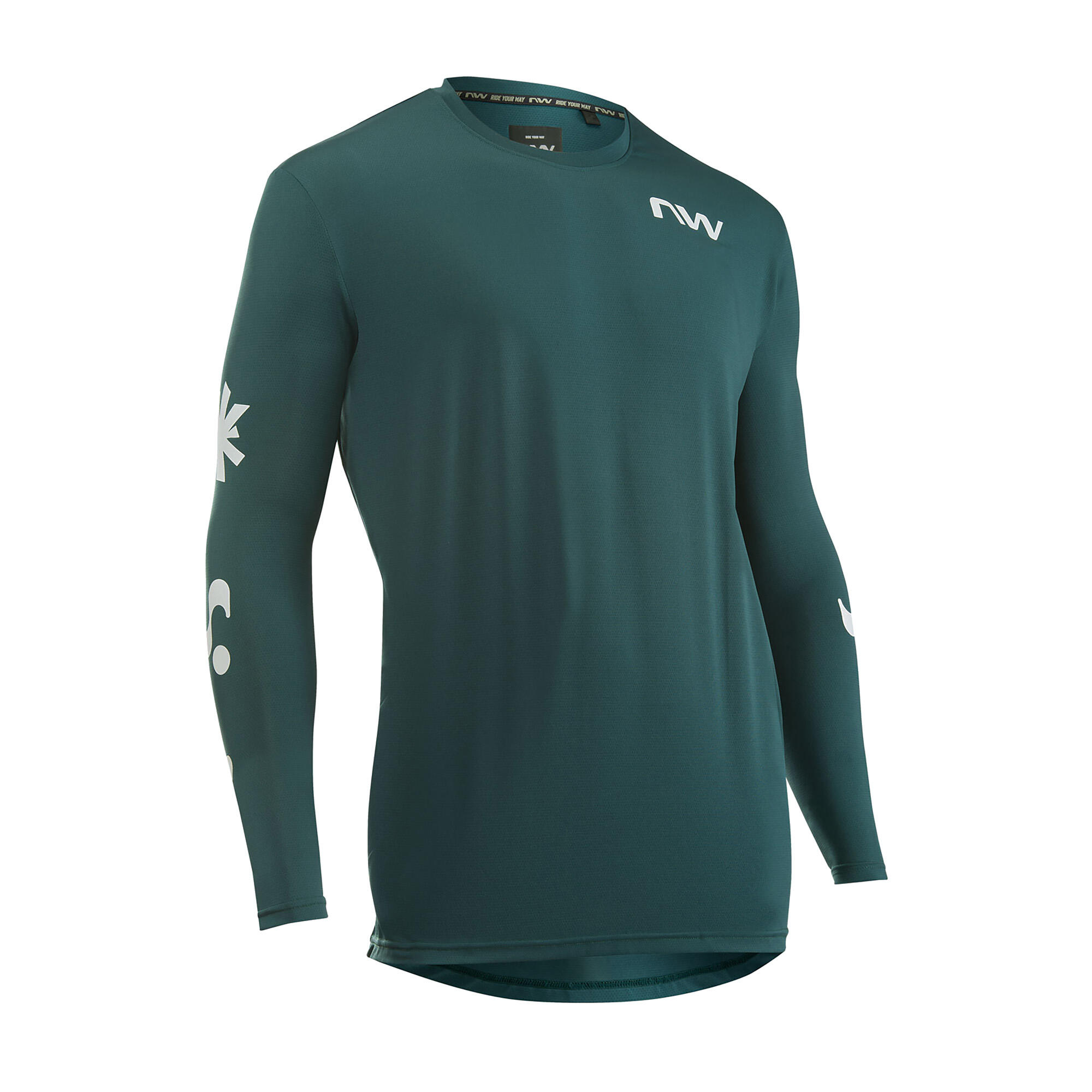 Koszulka rowerowa NORTHWAVE XTrail Jersey L/s szmaragdowy 4/4