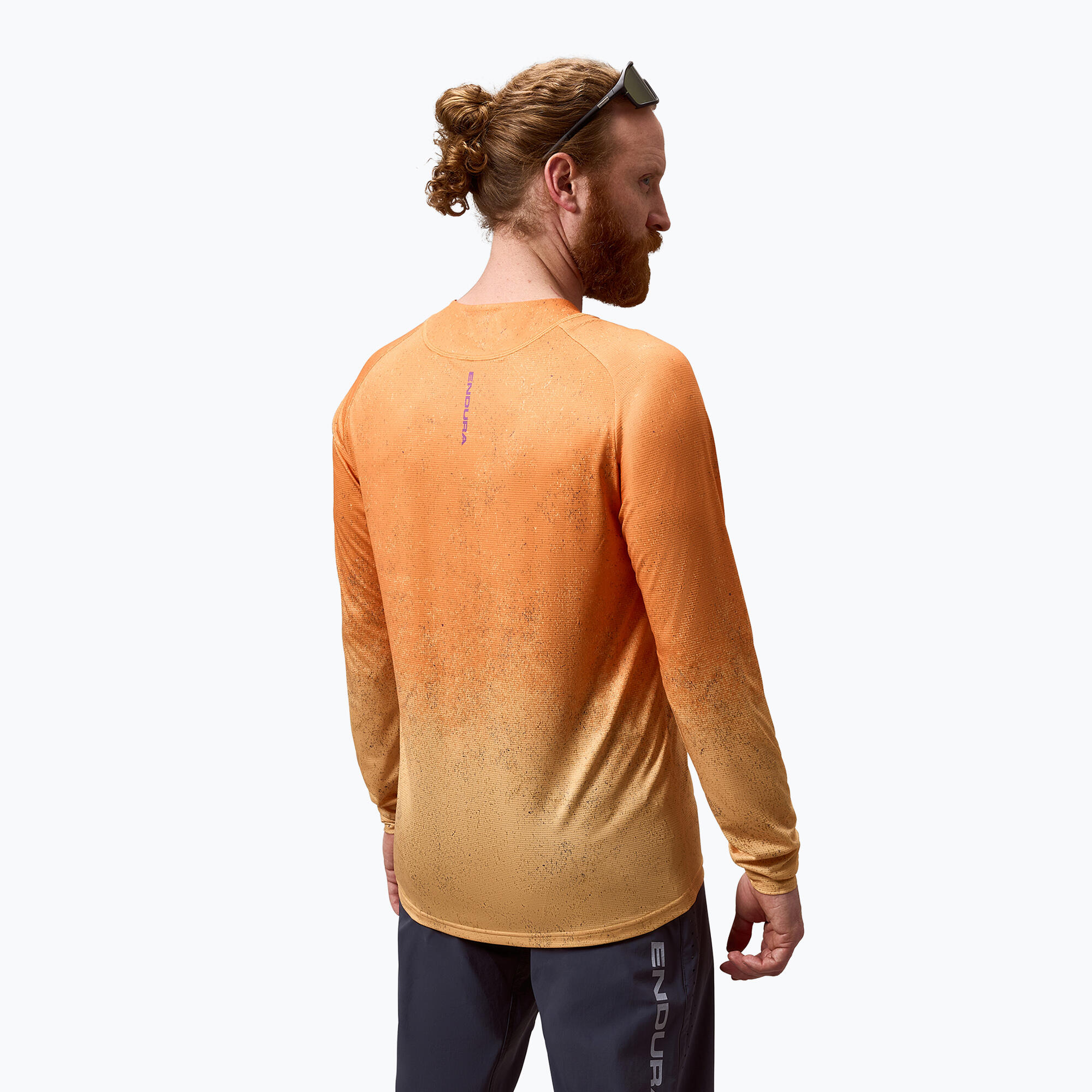 Maglia a maniche lunghe Endura Singletrack Print Orange Uomo 5/7