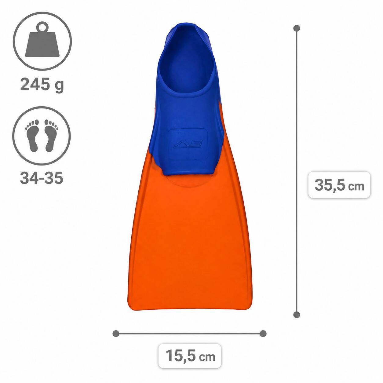 Płetwy treningowe pływackie junior na basen Aqua-Sport Long Floating Fins 5/7