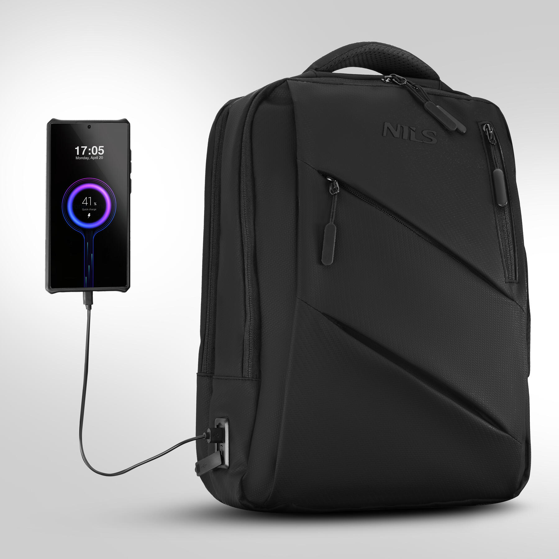 Laptop-Rucksack Reisen mit USB-Anschluss und Laptopfach NC4502 NILS 2/7