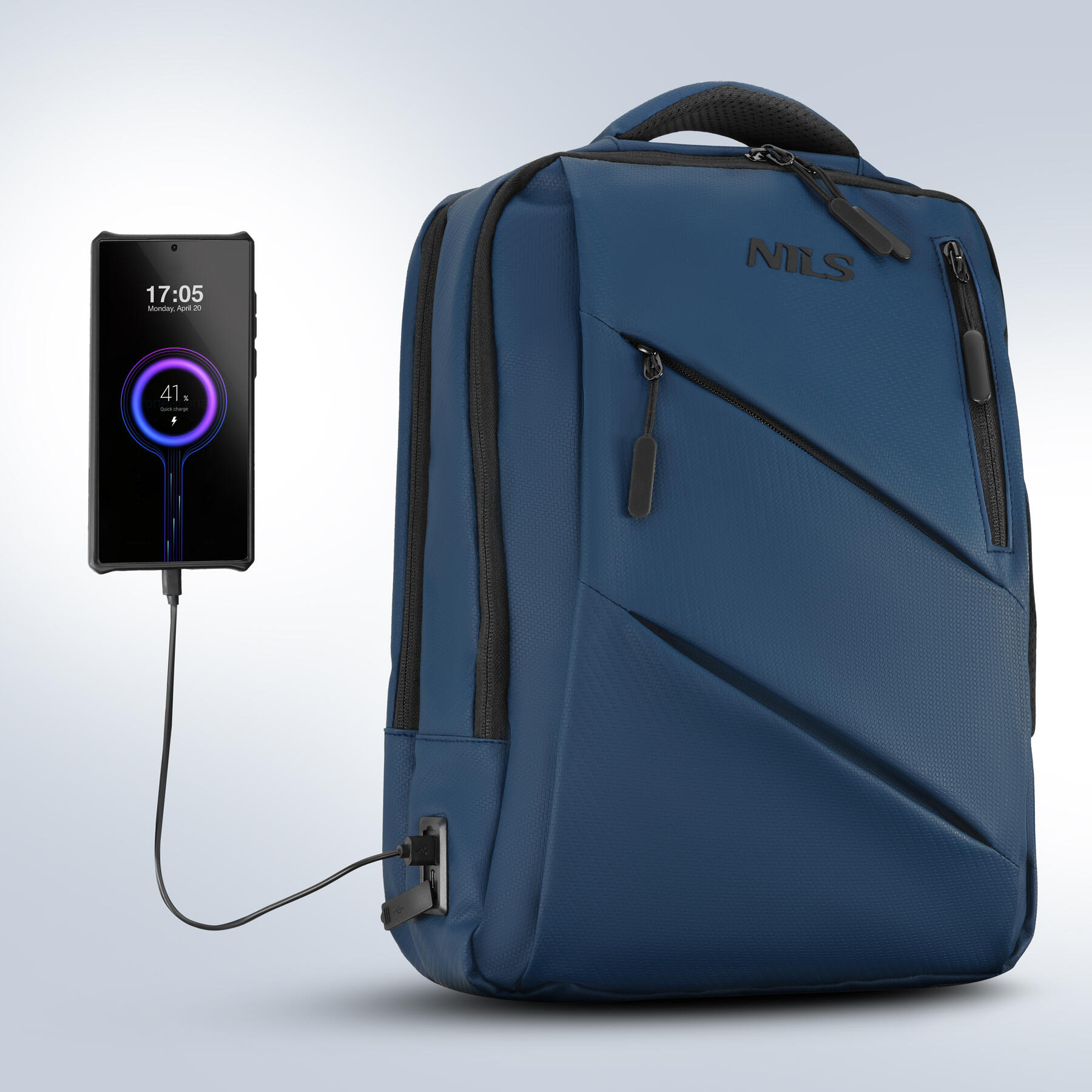 Laptop-Rucksack Reisen mit USB-Anschluss und Laptopfach NC4502 NILS 2/7