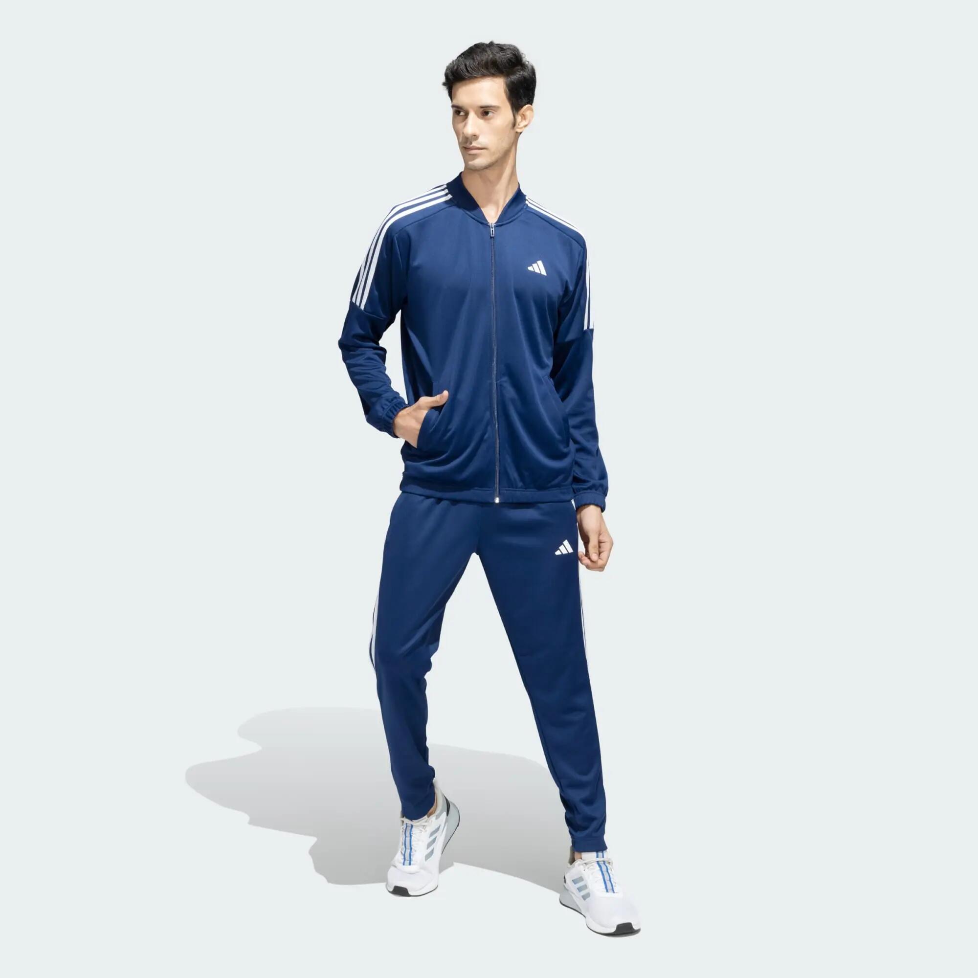 Adidas 3S Plain TS Men Not Sports Specific Track Suit Track Suit Blue -  1