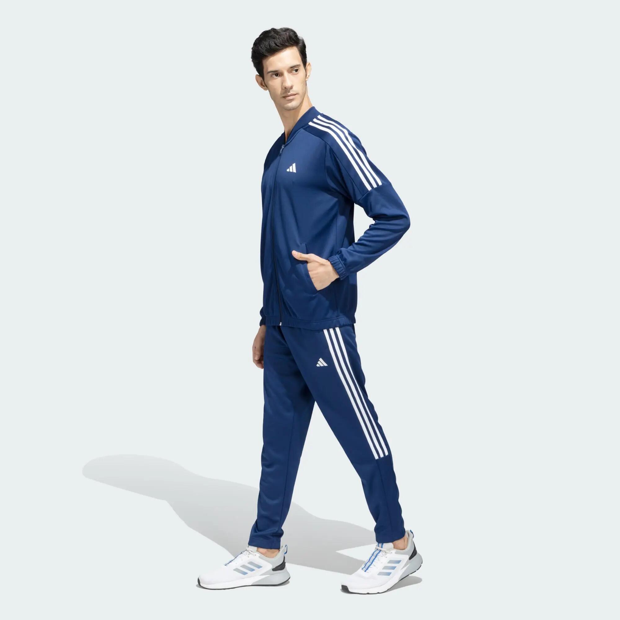 Adidas 3S Plain TS Men Not Sports Specific Track Suit Track Suit Blue -  2