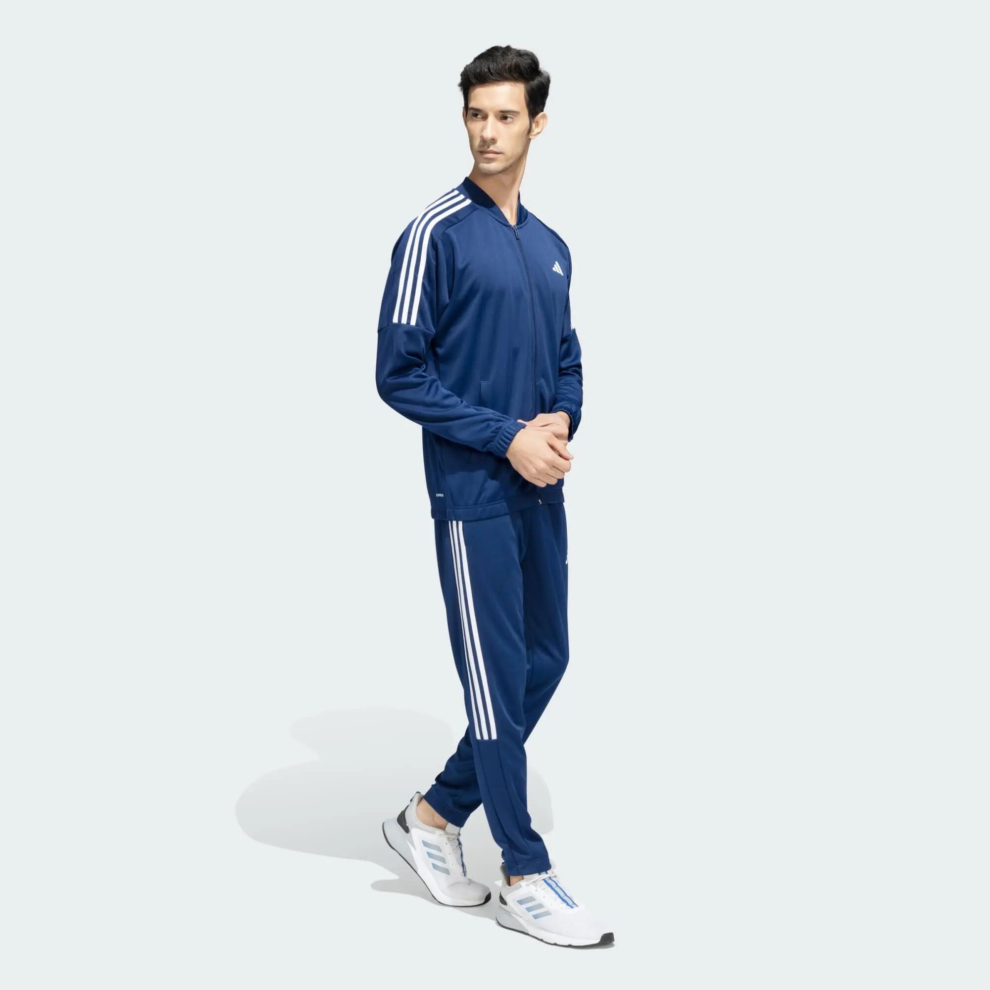 Adidas 3S Plain TS Men Not Sports Specific Track Suit Track Suit Blue -  3