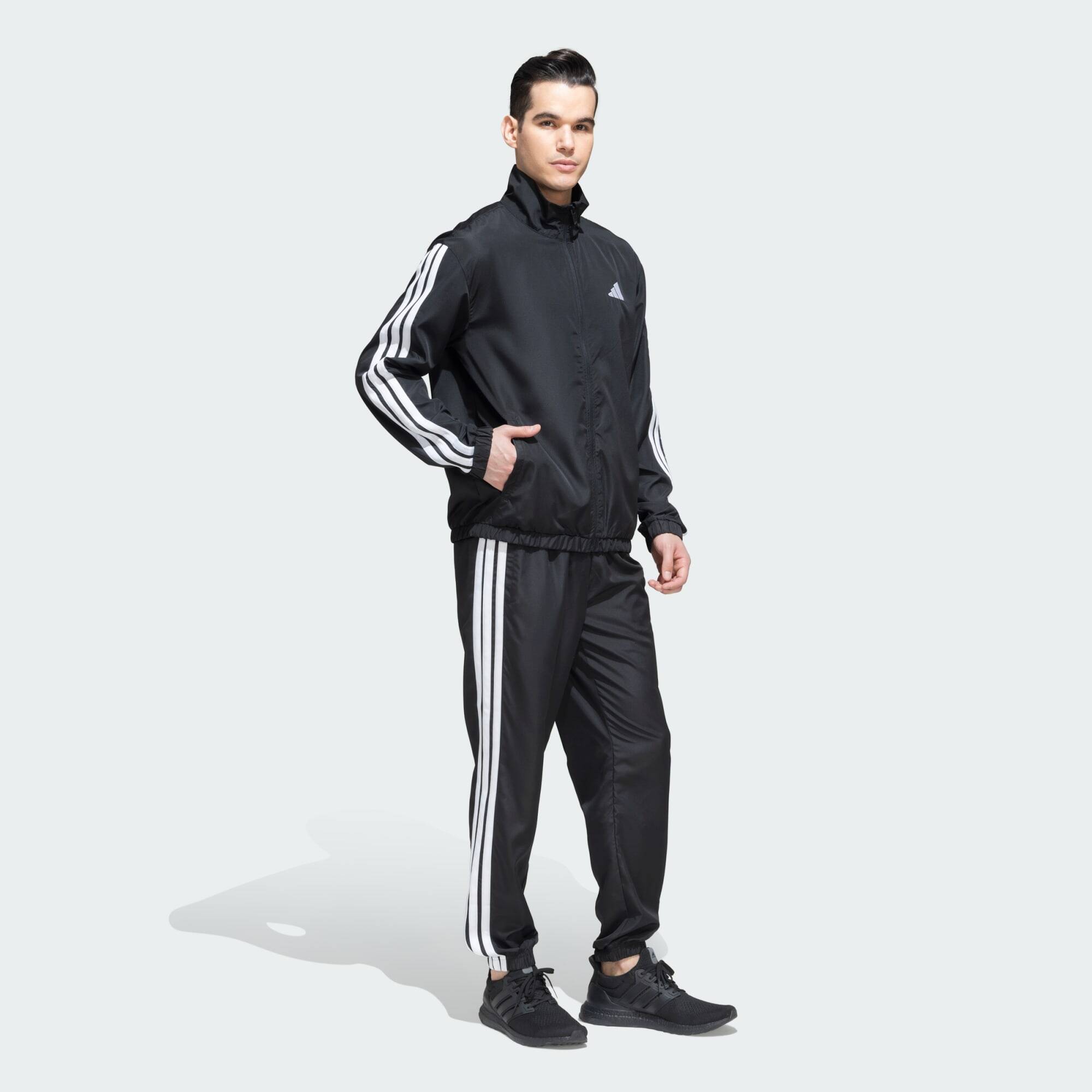 Adidas M 3S WV TT TS Men Not Sports Specific Track Suit Track Suit Black -  4