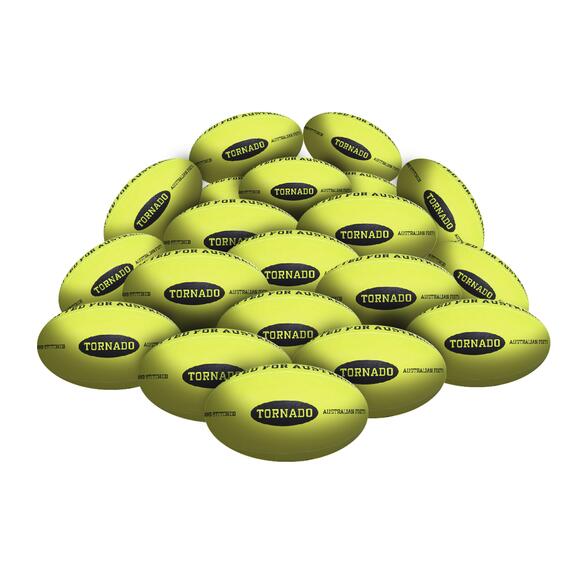 STRADIA “TORNADO” Aussie Rules Ball – Sizes 3, 4, 5 – Pack of 20
