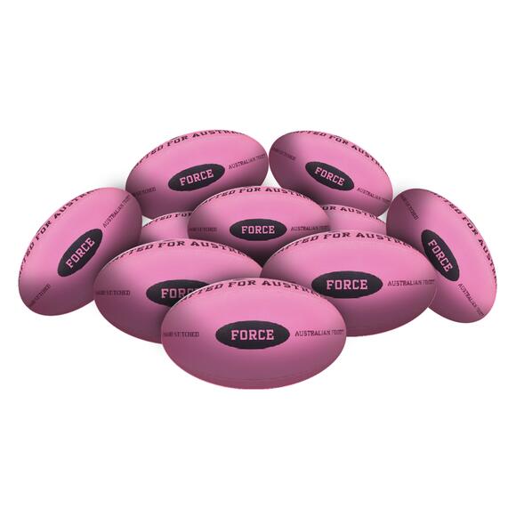 STRADIA “FORCE” Aussie Rules Ball – Sizes 3, 4, 5 – Pack of 10