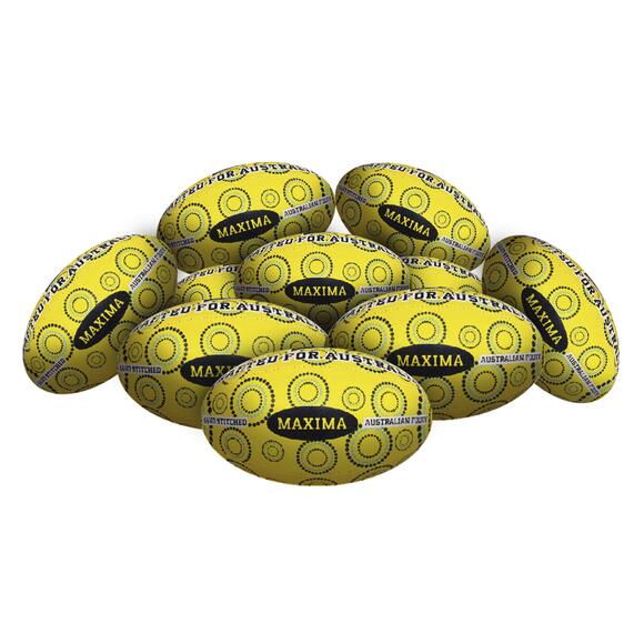 STRADIA “MAXIMA” Aussie Rules Ball – Sizes 3, 4, 5 – Pack of 10