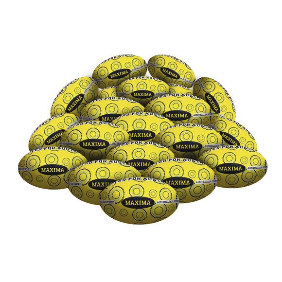 STRADIA “MAXIMA” Aussie Rules Ball – Sizes 3, 4, 5 – Pack of 20
