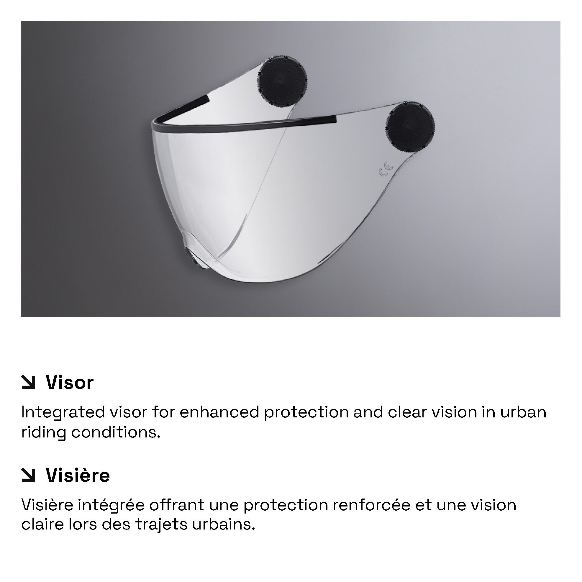 Casque de Vélo Urbain REACT VISOR - Visière Cat 0 - Adulte 4/7