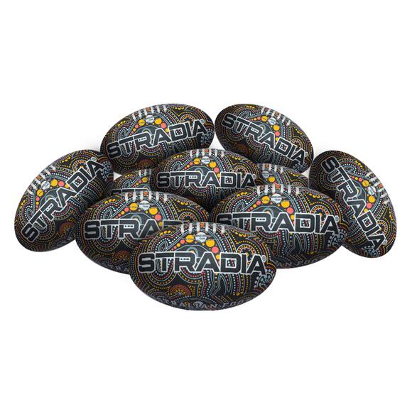 STRADIA “WARU” AFL/Aussie Rules Ball – Size 5 – Pack of 10
