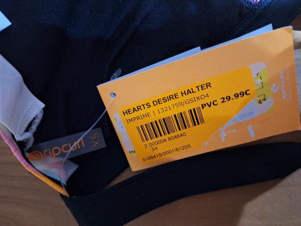 Tussen Particulieren - Ripcurl,bikinitopje,maat xs 6/7