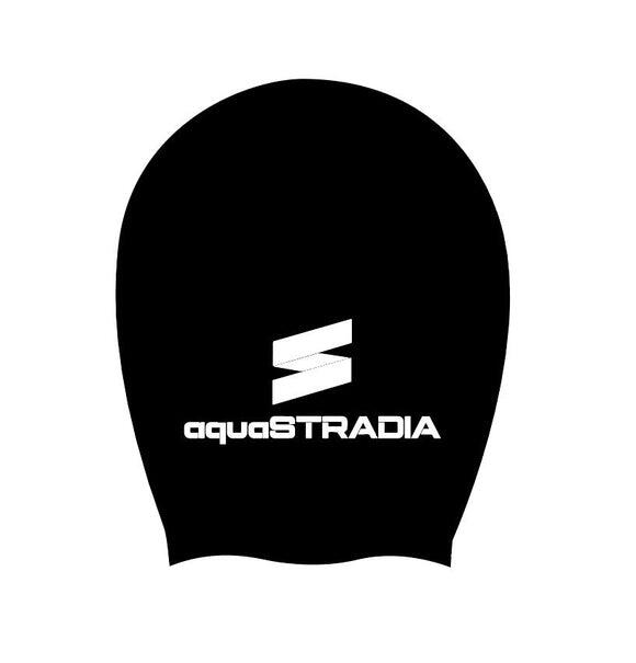 aquaSTRADIA Big Size Cap (CAP-118-C: Black Colour, Adults size)