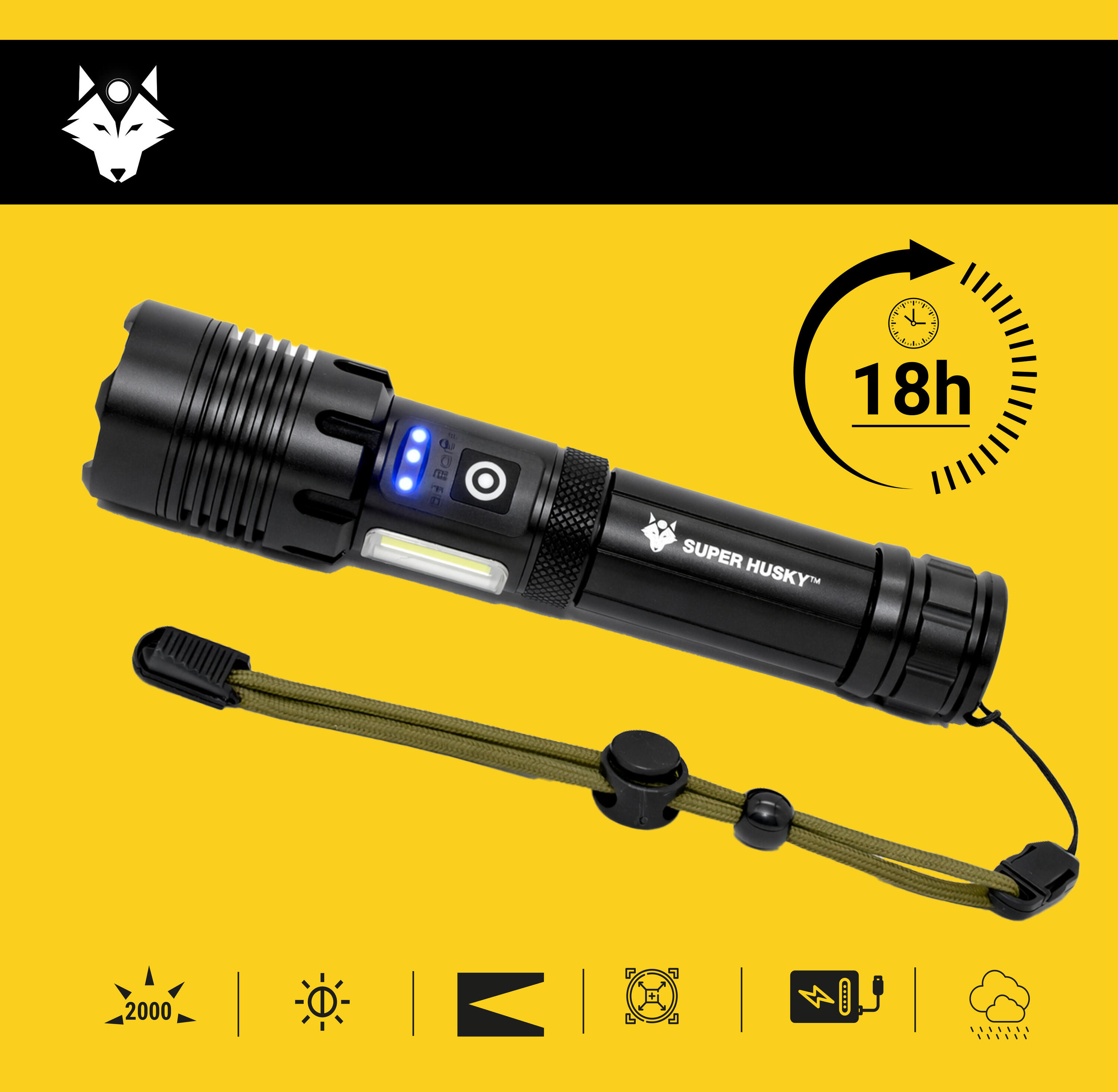 Lampe Torche Ultra Puissante EXTRA200 - 2000 Lumens / Rechargeable 5/7