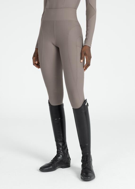 Leggings Pantalón Mujer Equitación Maximilian Outline Full Grip Topo 2/7