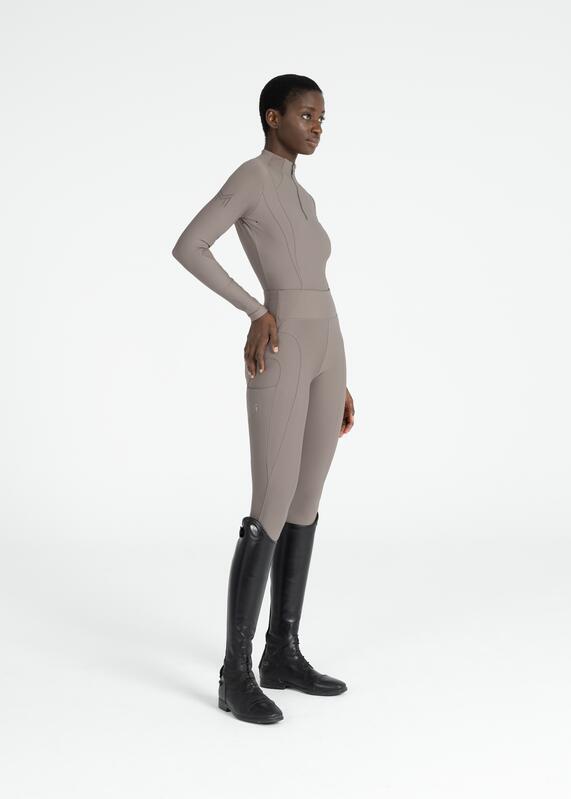 Leggings Pantalón Mujer Equitación Maximilian Outline Full Grip Topo 6/7