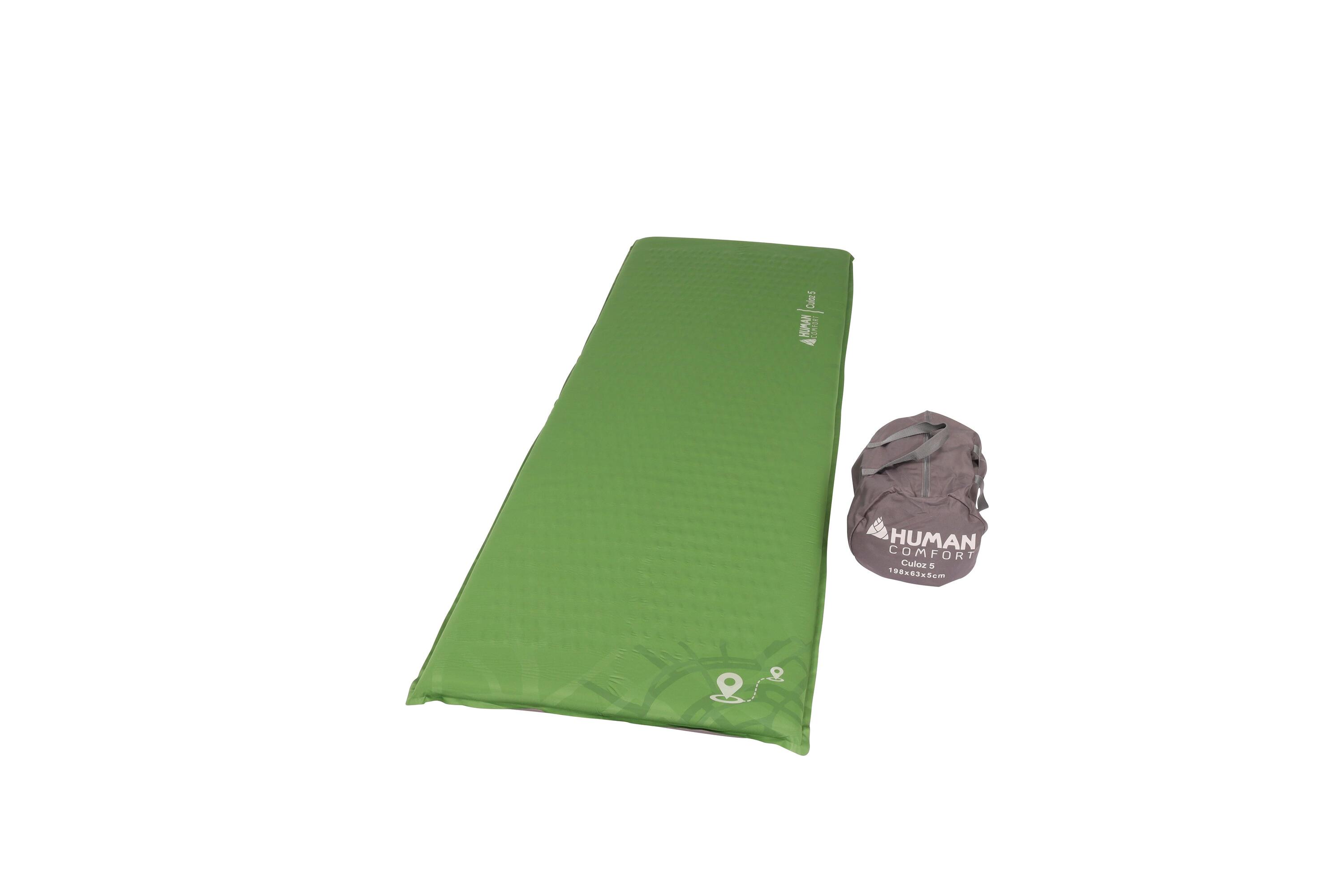 Tapis de sol autogonflant camping 198x65x10 cm Vert TPU - Human Comfort Culoz 3/5