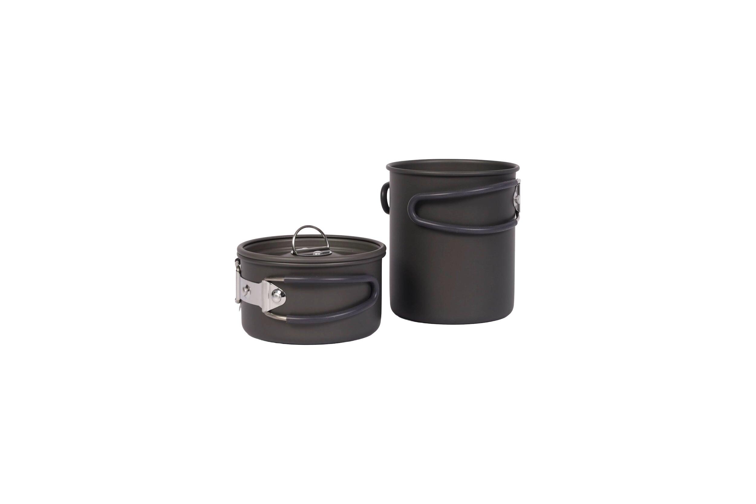 Pannenset Camping 2-delig 0,85 L + 0,4 L aluminium 235 g Camp Guru 2/4
