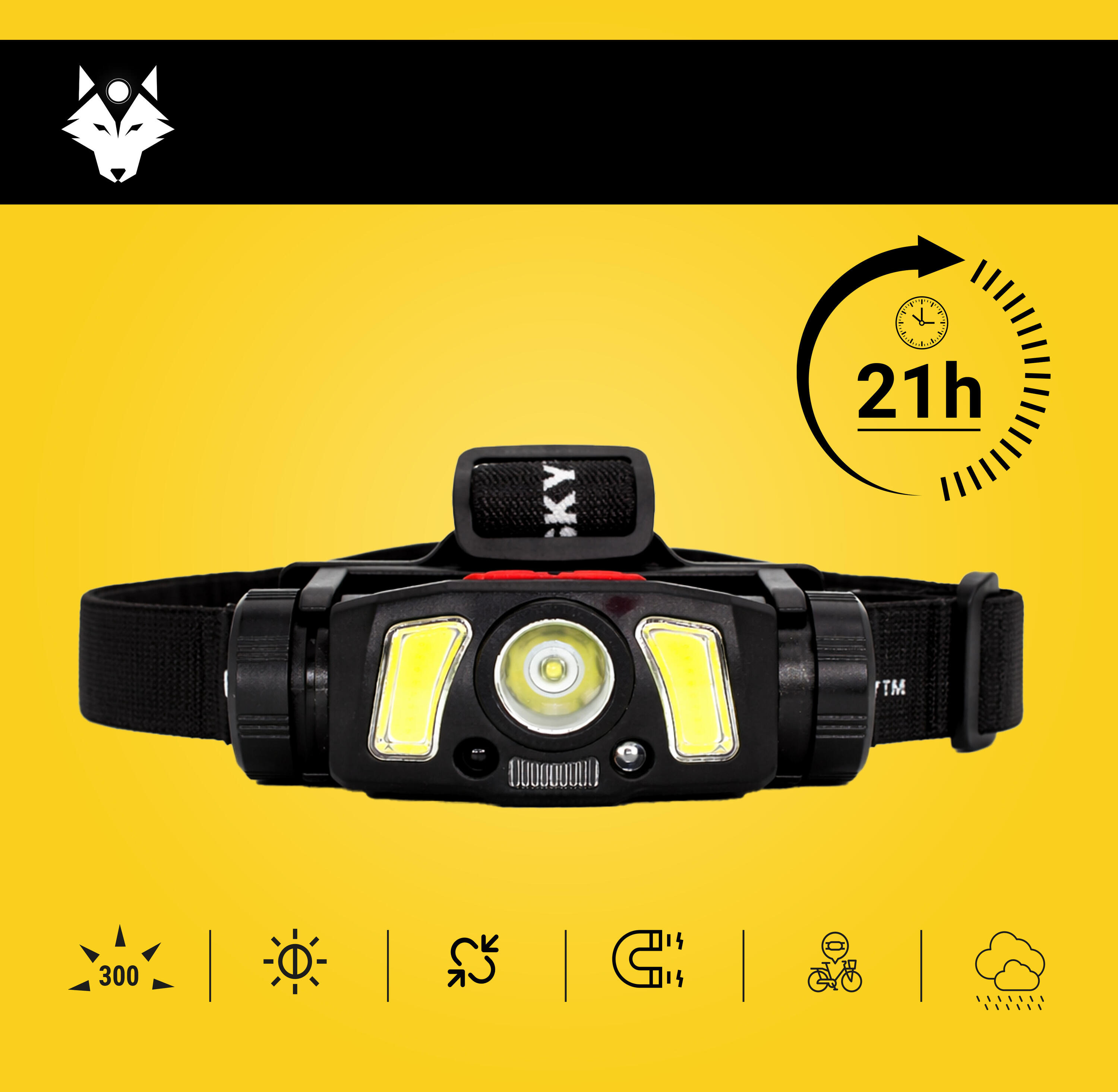 Frontale et Vélo HYBRID600 - 300 lumens / Rechargeable 6/7