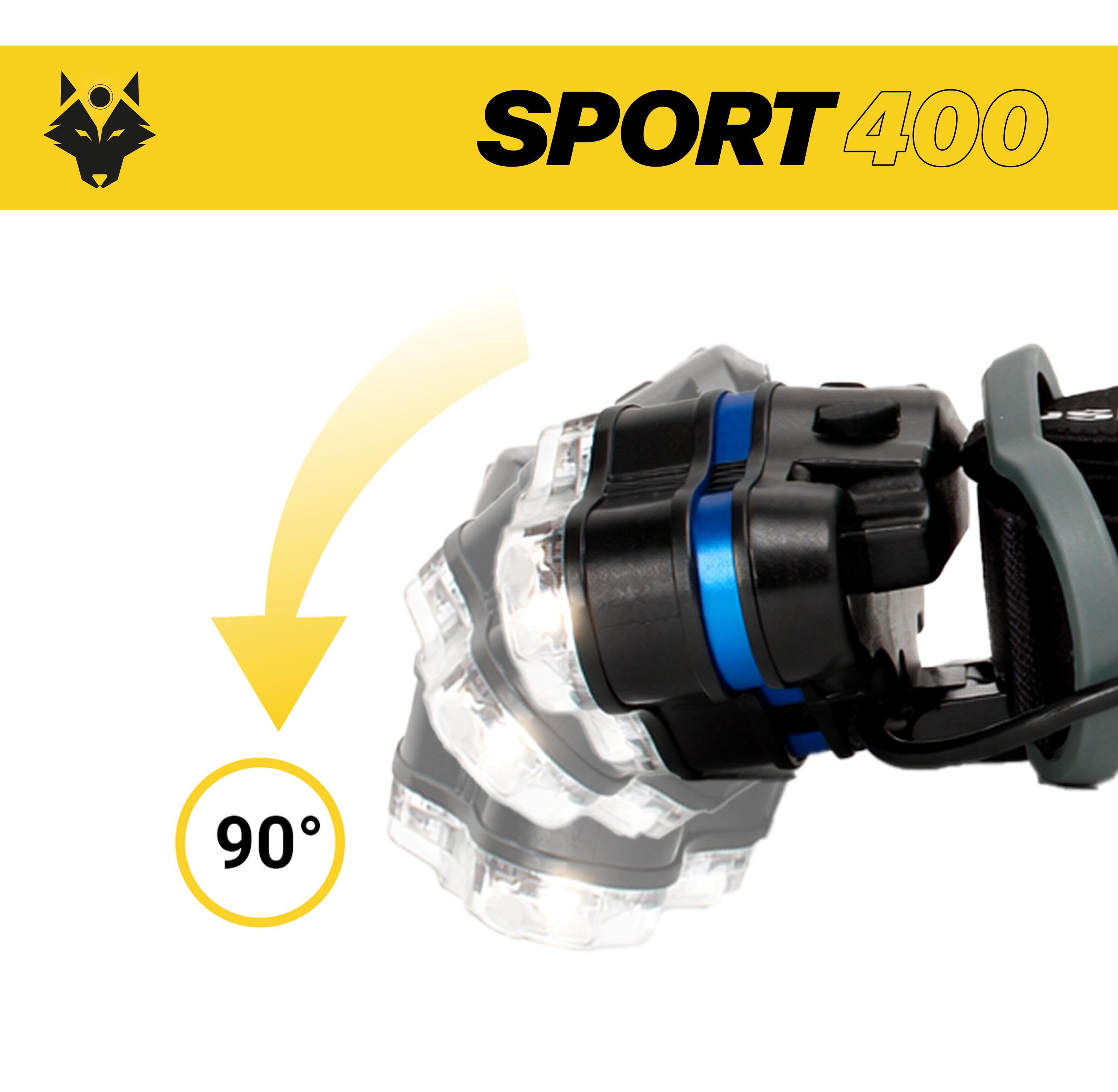 Lampe frontale Outdoor rechargeable SPORT400 - 1800 Lumens 4/8