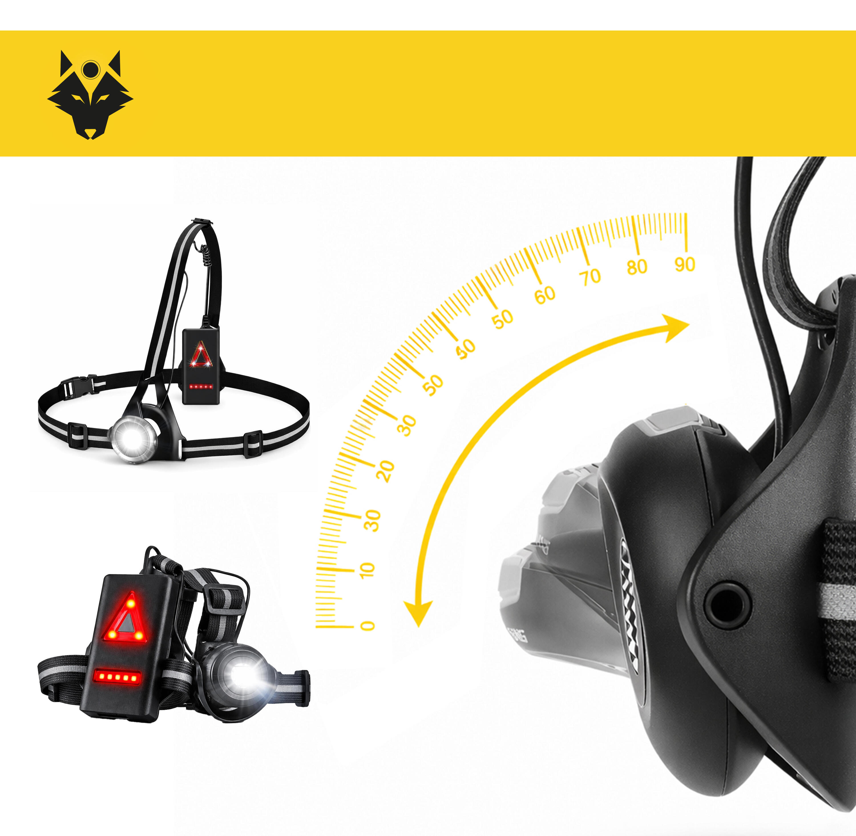 Éclairage Torse et Dos RUN700 - 500 Lumens Rechargeable 5/6