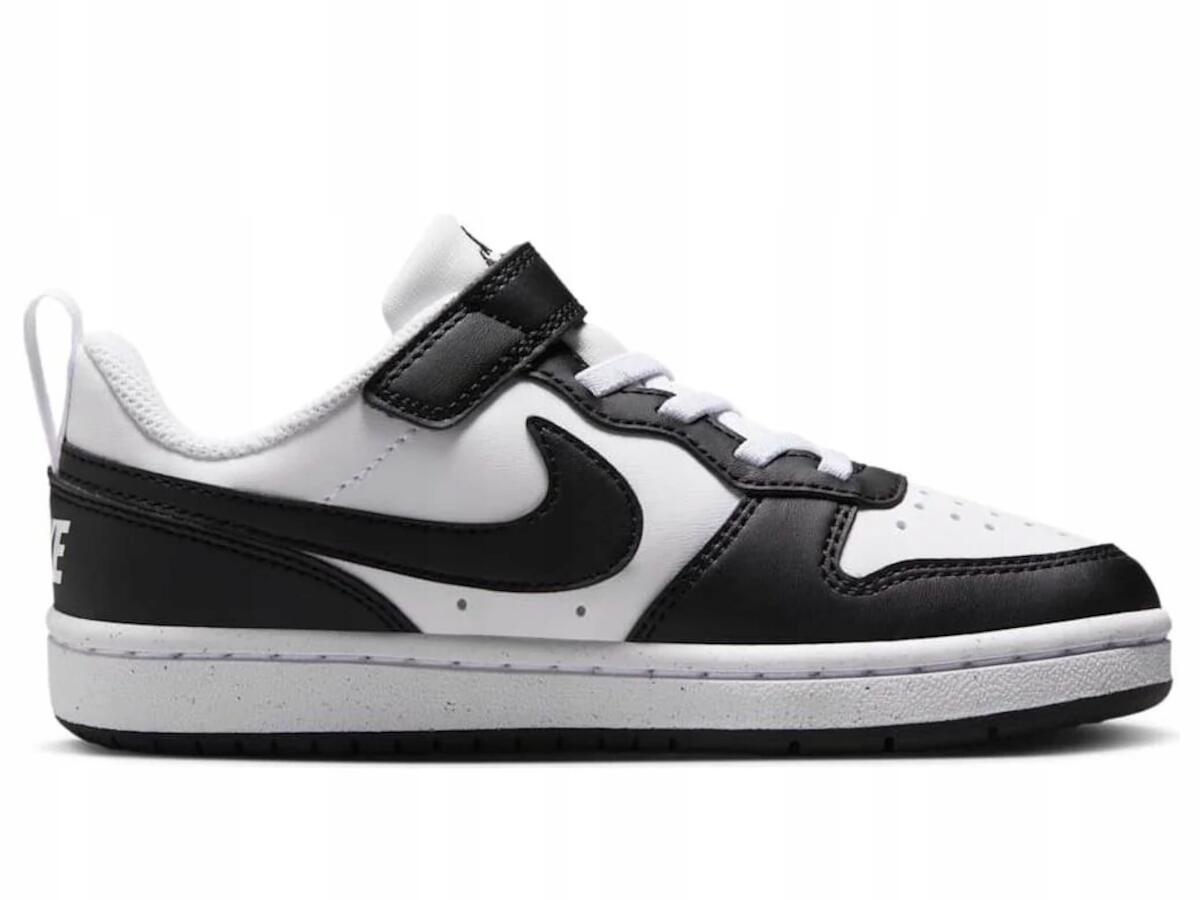 Nike Court Borough scarpe bimbi bianco nero 4/7