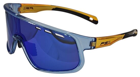 Okulary sportowe FUZLU FS1 TRH-102-4 UV400 rowerowe transparent blue/yellow