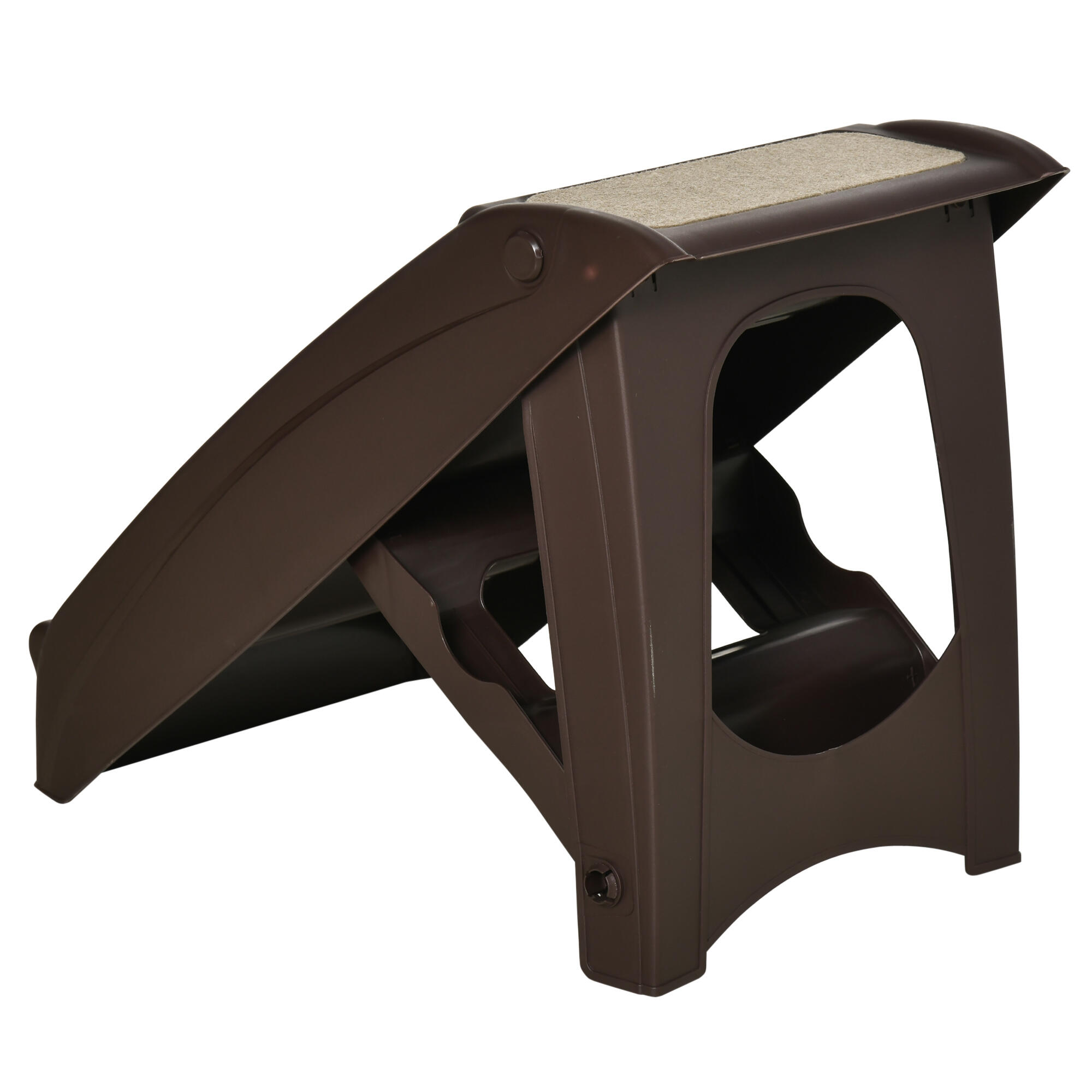 Escalera para Mascotas PawHut 62x38x49.5 cm Marrón Oscuro 4/5