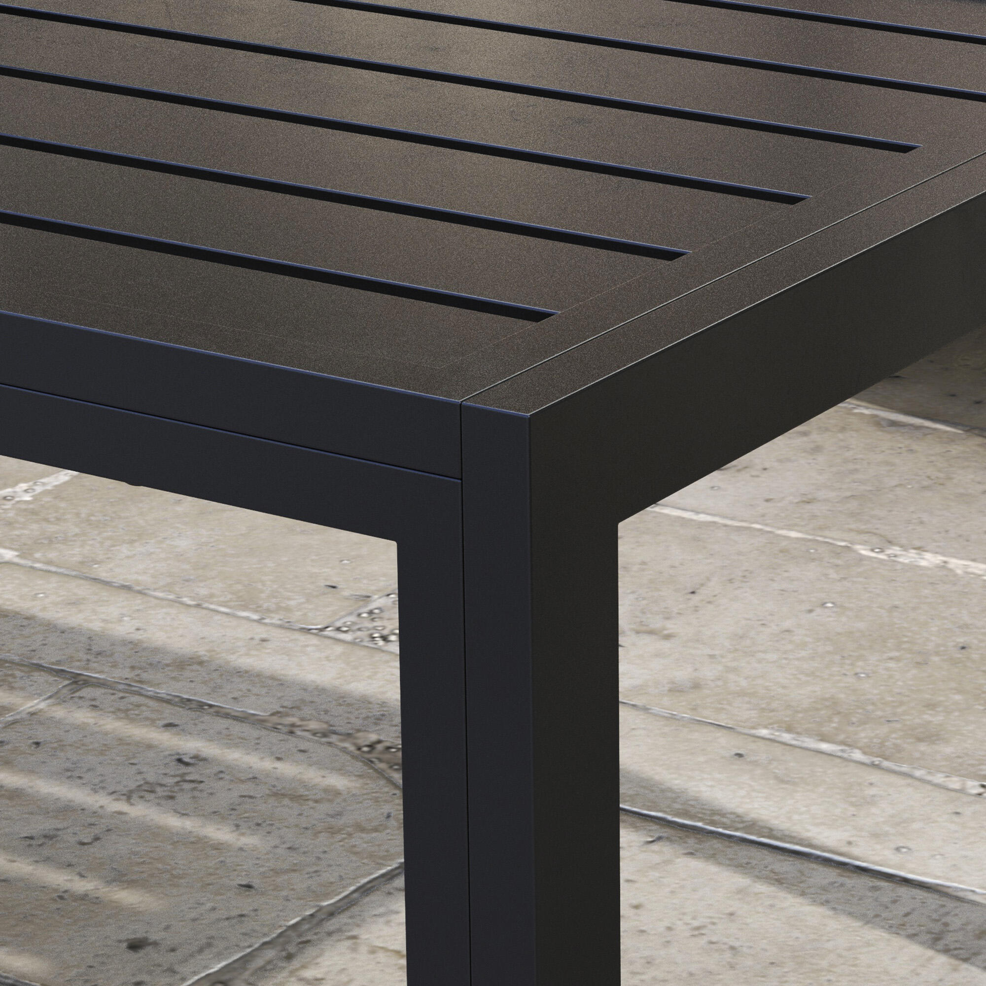 Mesa de Centro Outsunny 101.5x61x46 cm Negro 4/5