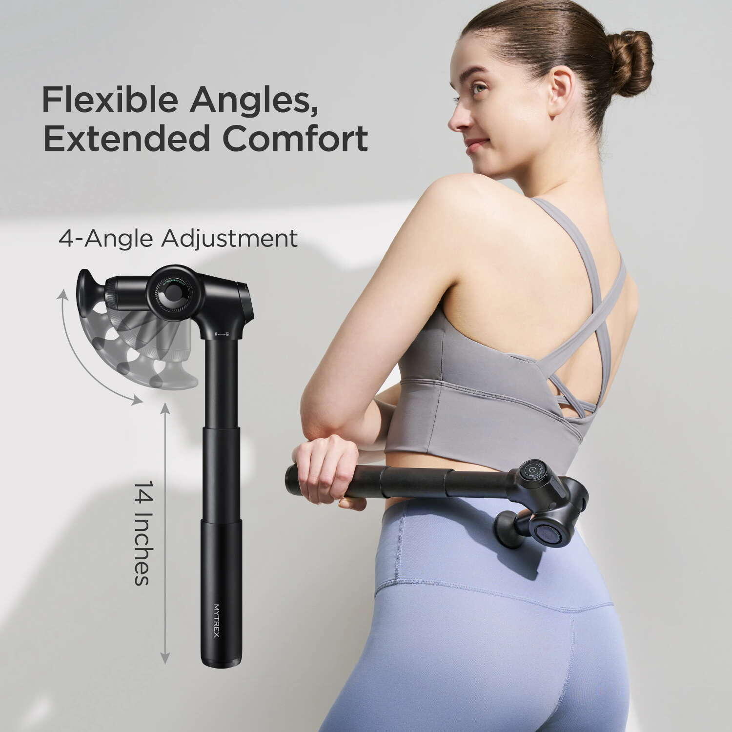 Pistolet de massage corporel ajustable Mytrex Rebive EX FIT noir. 2/7