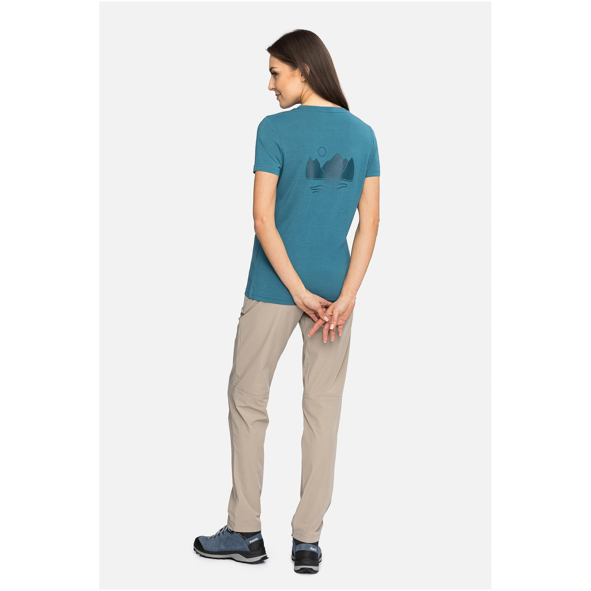 T-shirt damski VIKING Morain Bamboo Lady niebieski 3/7
