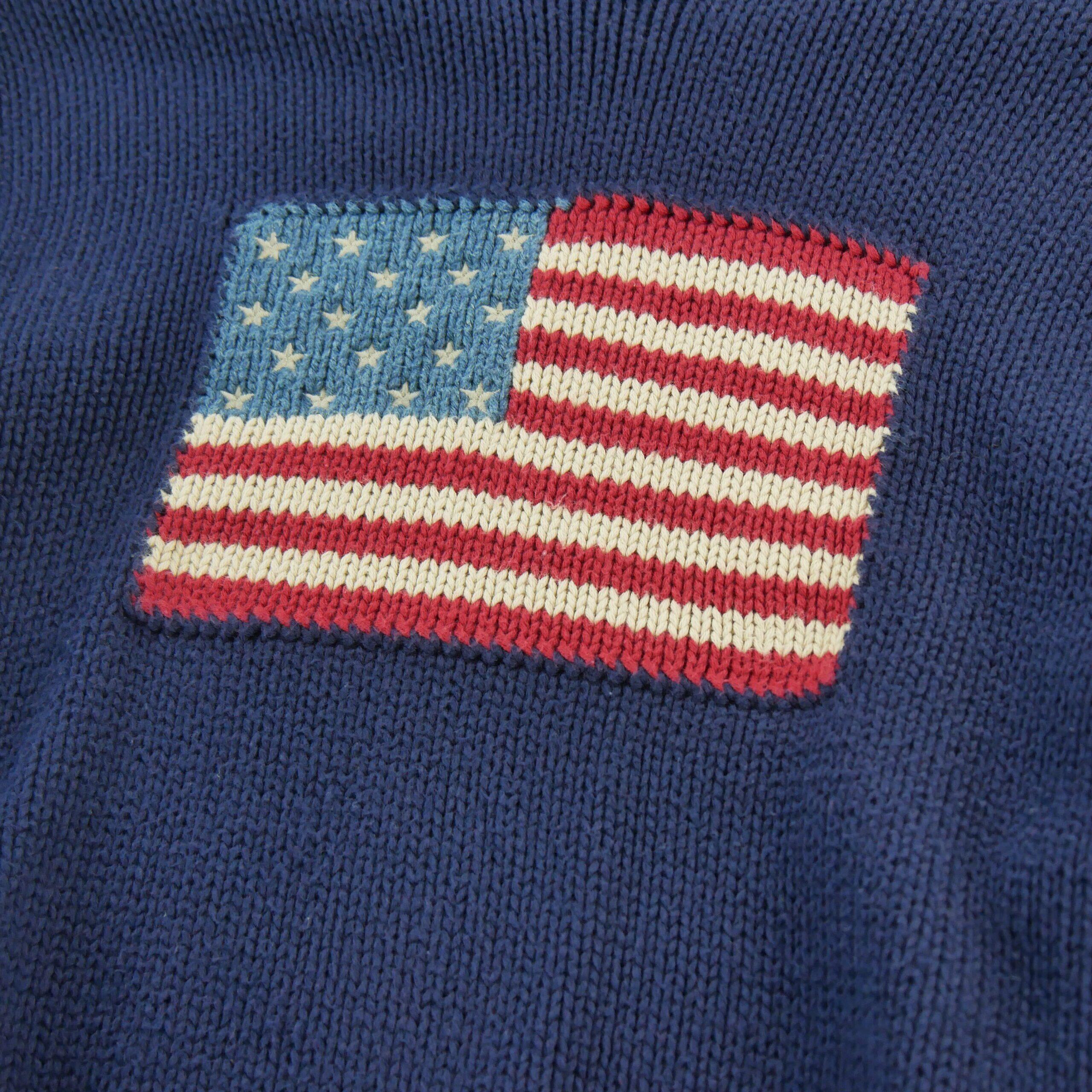 Second life - Damski sweter USA Flag RL Navy - Stan bardzo dobry 5/6