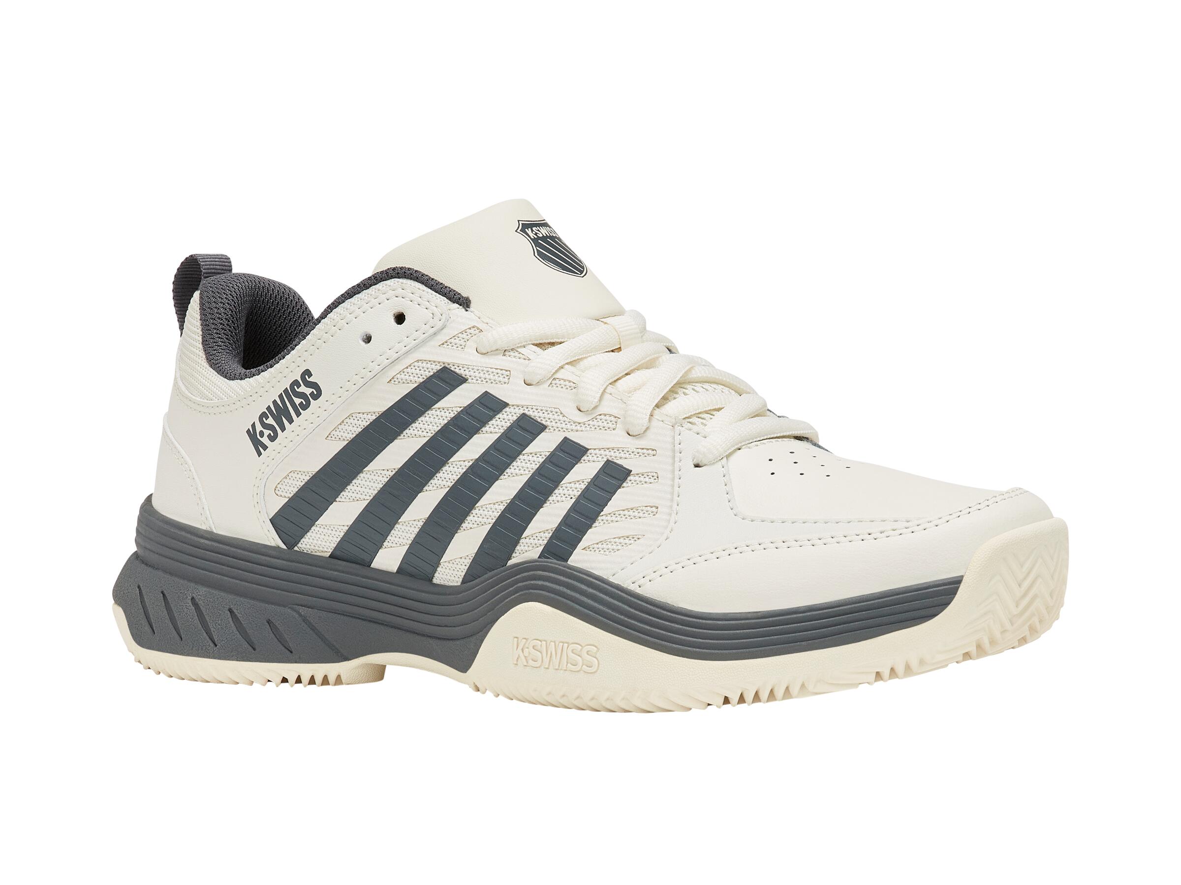 K- Swiss Tennisschuh Court Express 2 Clay creme/grau - Herren UK 12.0 (EU 47.0) 2/7