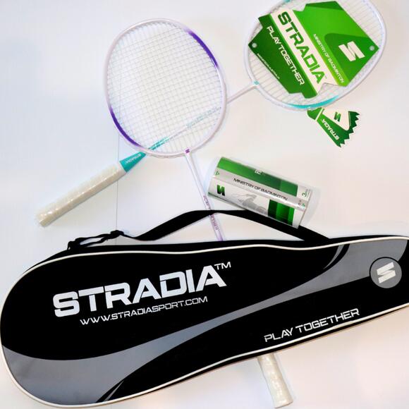 STRADIA PLAY TOGETHER Badminton Set (2 Racquets + Nylon Shuttlecocks)