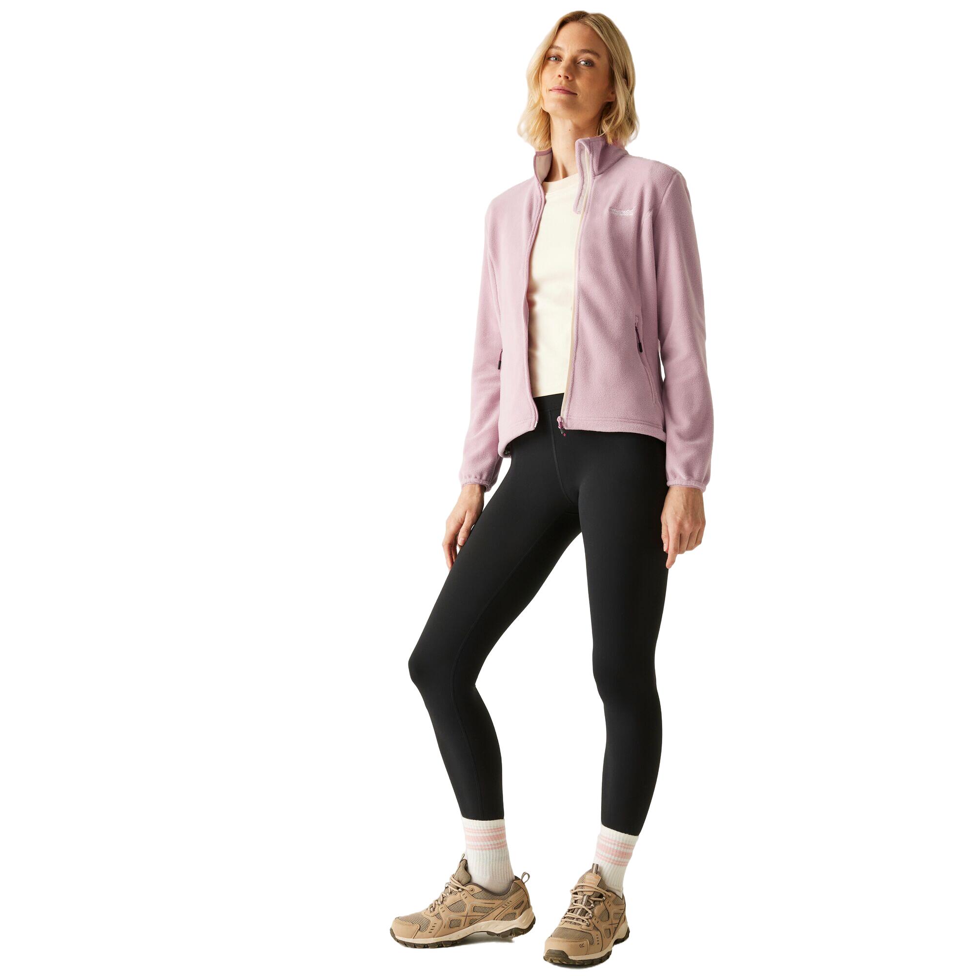 Floreo Iv Fleecevest Dames Lange rits fleece Lilas 4/7
