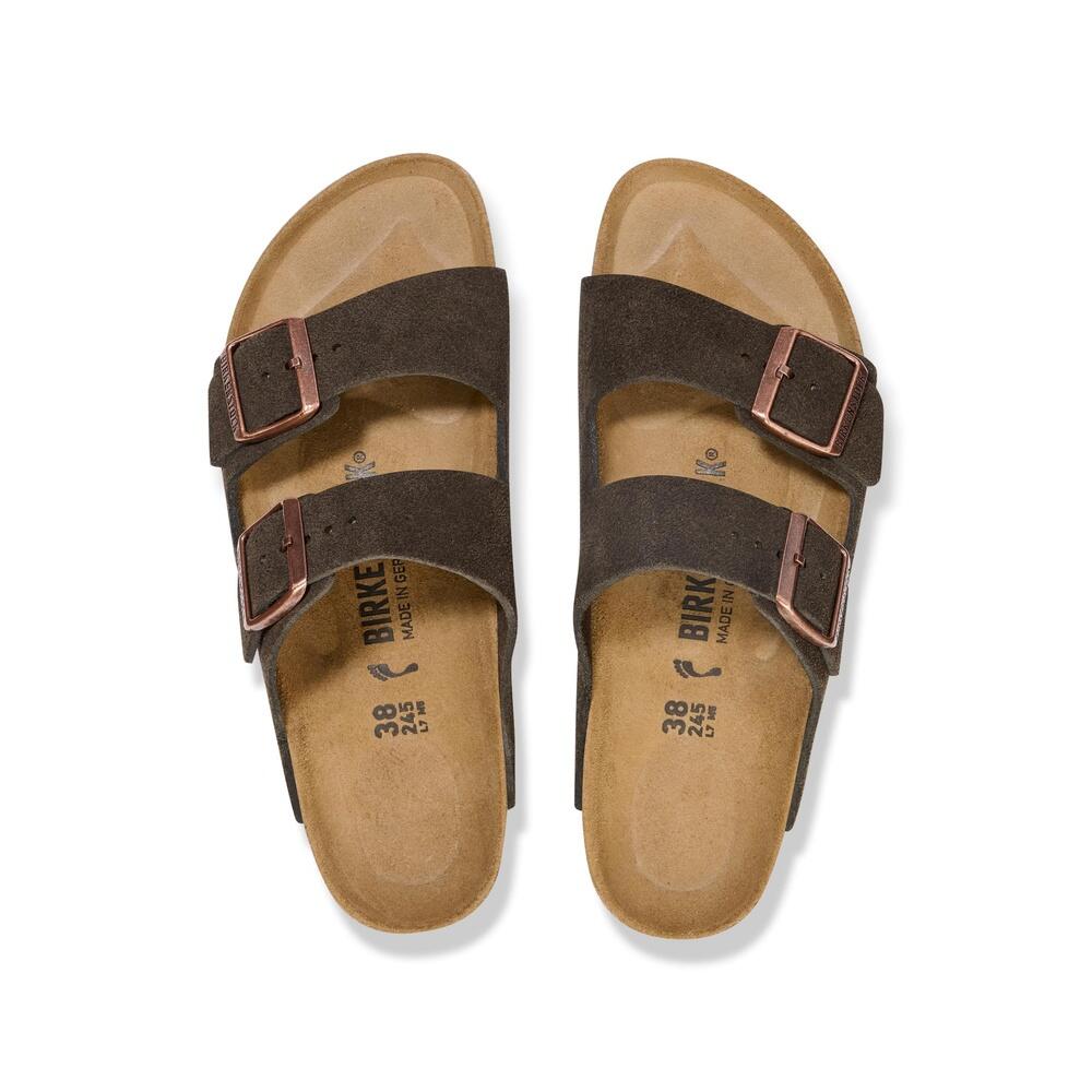 Sandalias Hombre Birkenstock Arizona Suede Leather Marron 3/5