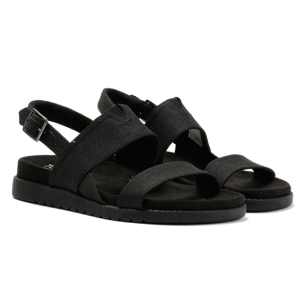 TOMS Marin Slingback Canvas Women's Black Sandals