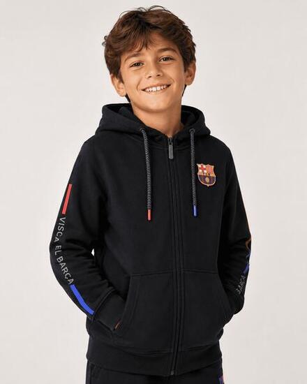 Bluza dziecięca FC Barcelona 2024-25 w kolorze czarnym