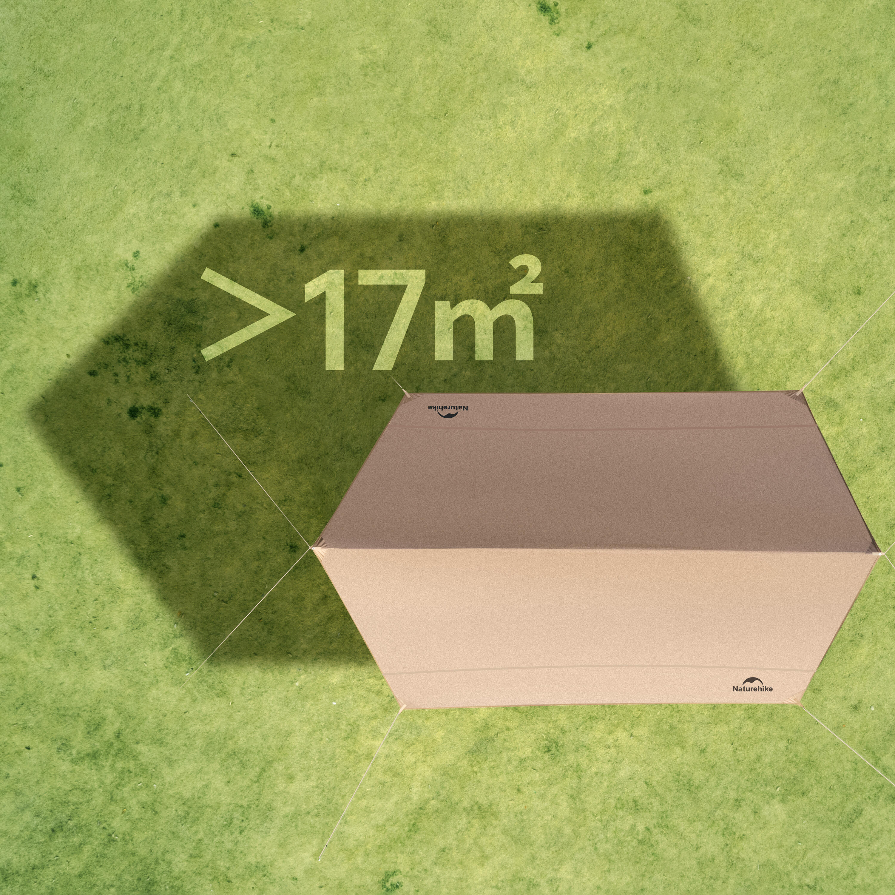 Waterdichte Kampeertarp 17m² - Zonnescherm voor 10-12 Personen 5/7