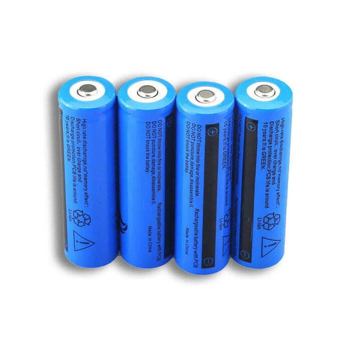 4 Pack 18650 3.7V 3600mAh Rechargeable Li-ion Batteries